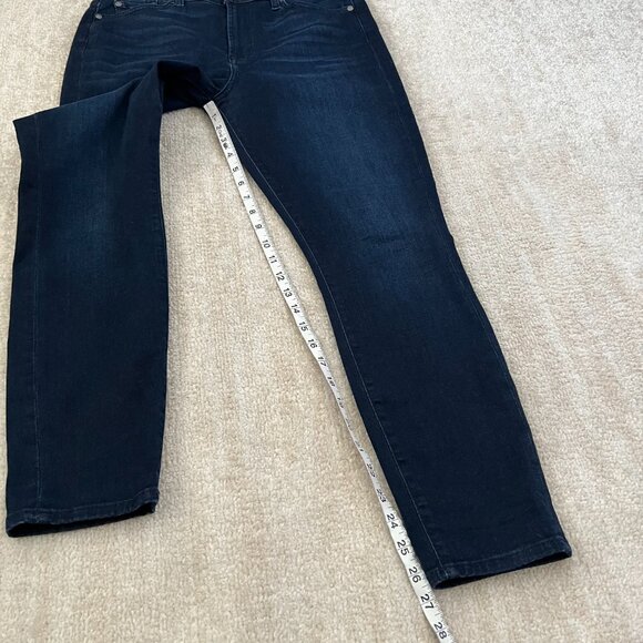 7 For All Mankind Gwenevere High Waist Ankle Blue Jeans 31 - Picture 5 of 10